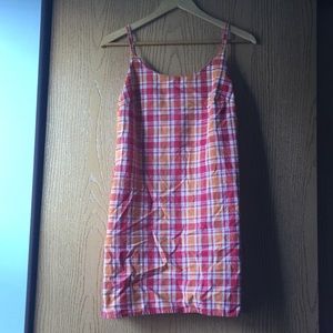 [FINAL PRICE] Vintage Orange-Red Plaid Cami Dress